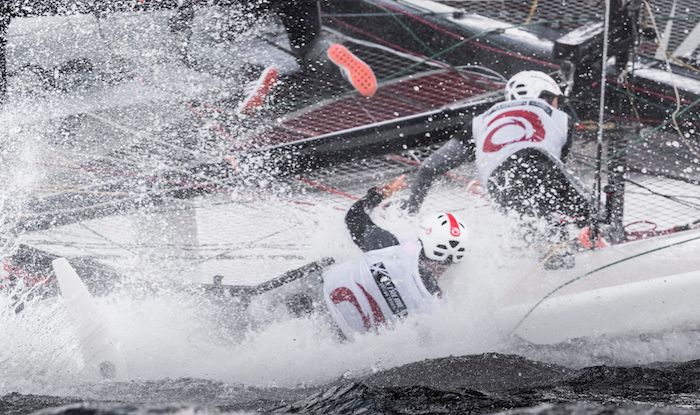 Cardiff. UK. 25th June 2016. The Extreme Sailing Series 2016. Act3. Cardiff Bay. Credit : Lloyd Images