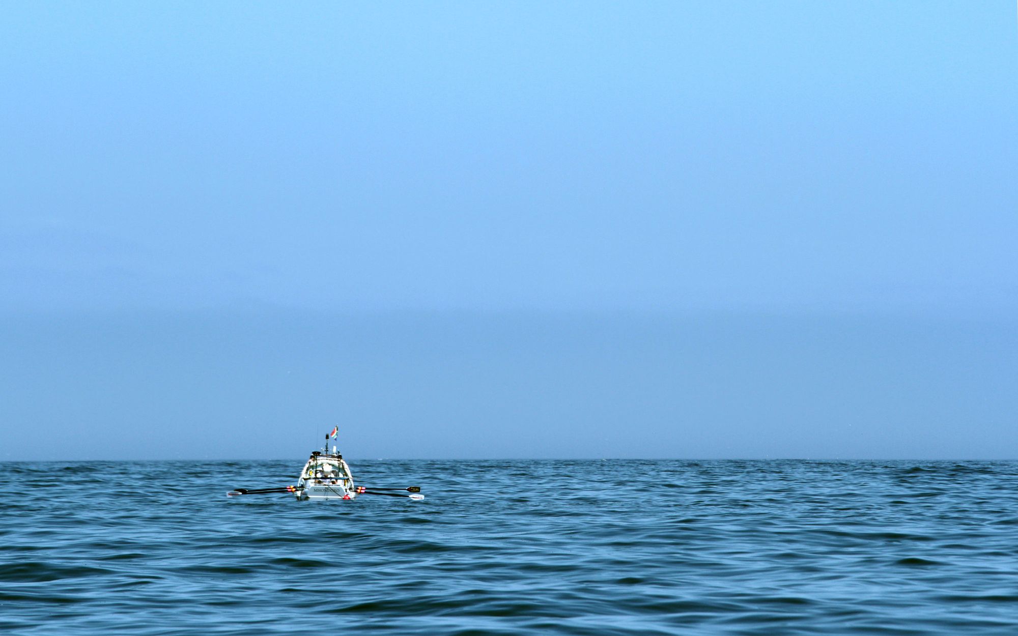 Braam Malherbe and Wayne Robertson heading out to sea on their boat, the Mhondoro. Photo: Benjamin Malherbe.