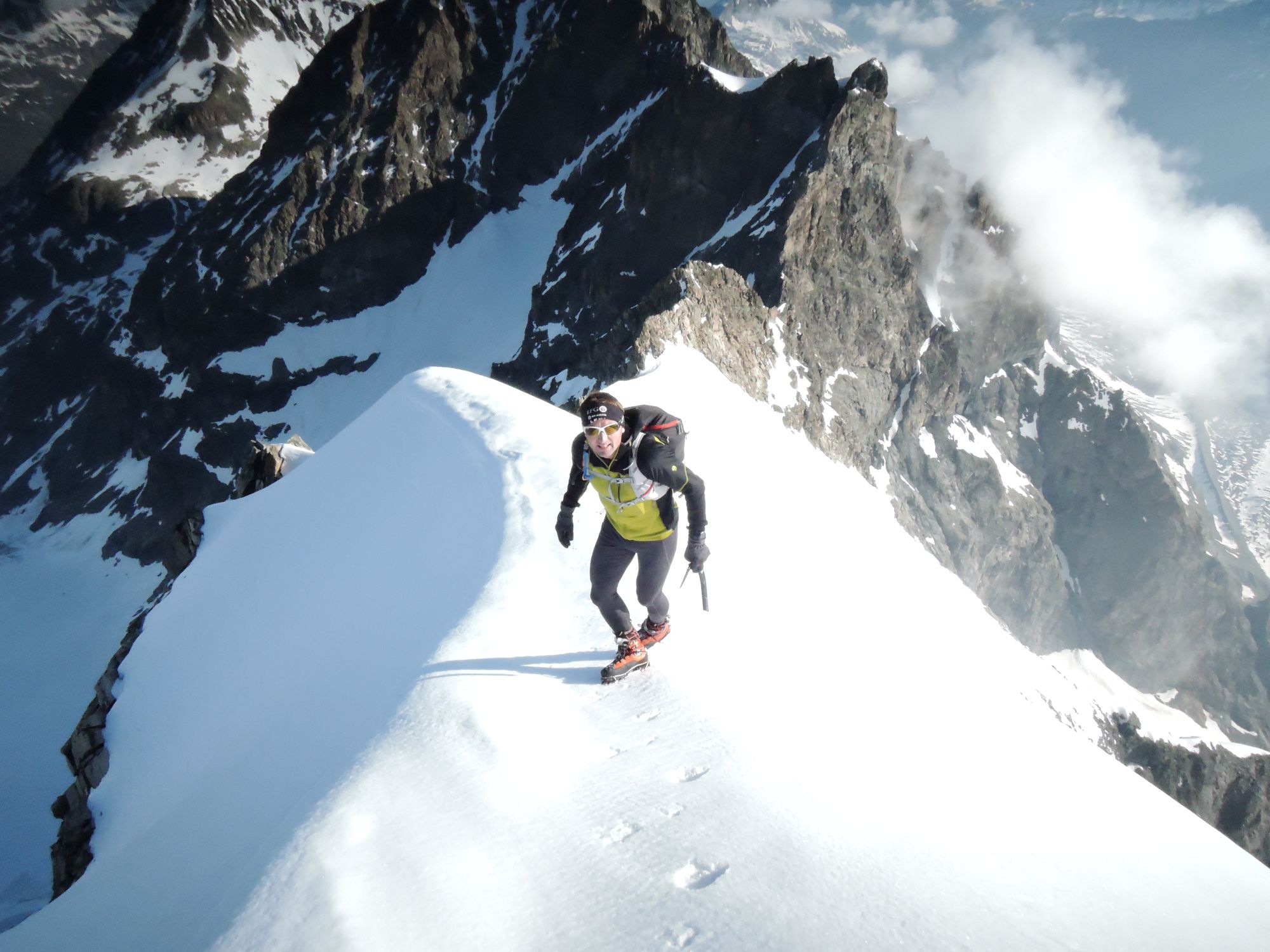 At Piz Bernina (4,048.6 m) Pontresina, Switzerland