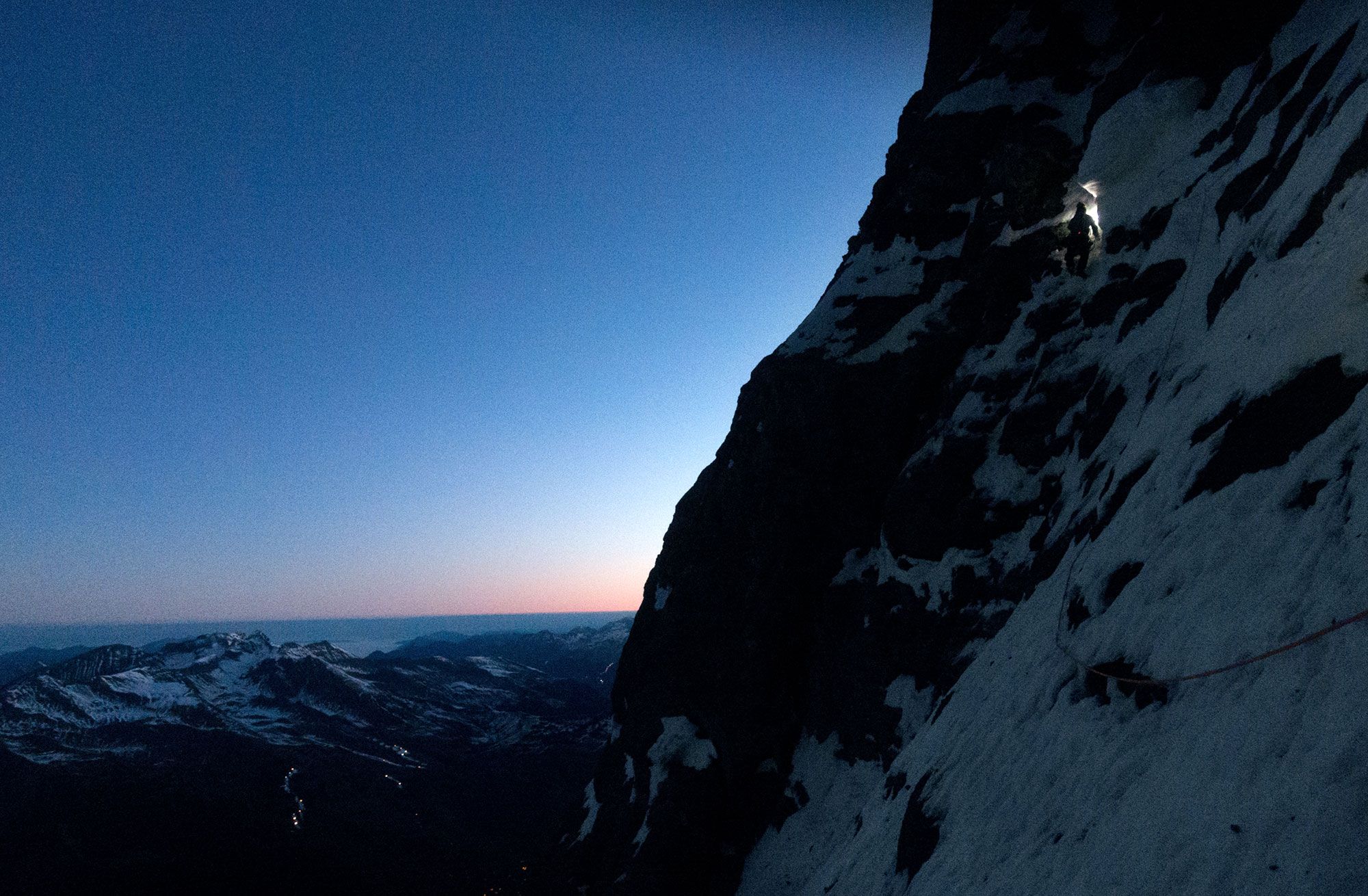 Around 64 climbers have died attempting the north face. This led to its nickname Mordwand, or “murderous wall." Photo © Thomas Huber/Roger Schaeli/Stephan Siegrist