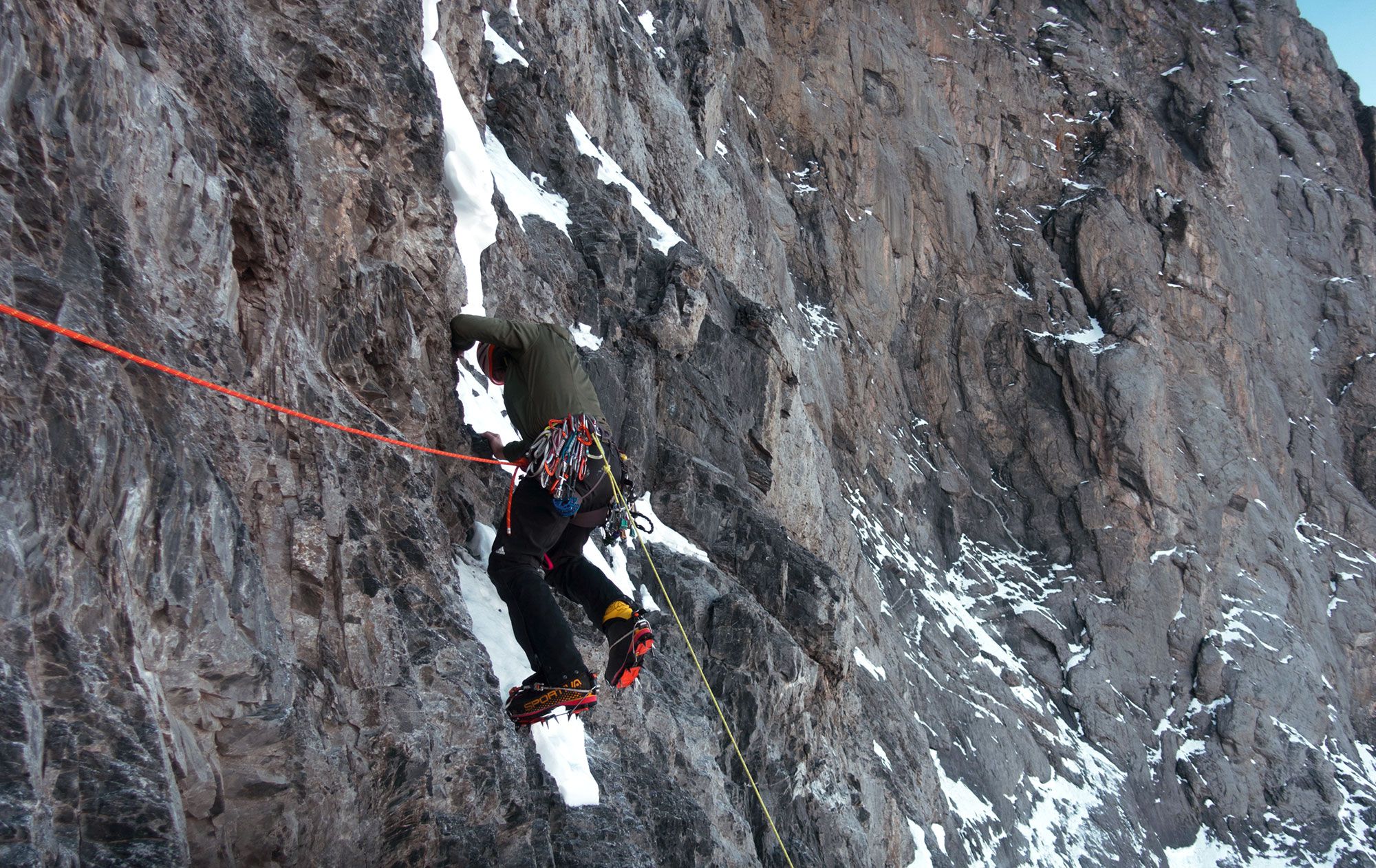 In 1936, five climbers died attempting the north face of the Eiger. The tragedy became well known in Heinrich Harrer’s 1960 book called The White Spider. Photo © Thomas Huber/Roger Schaeli/Stephan Siegrist