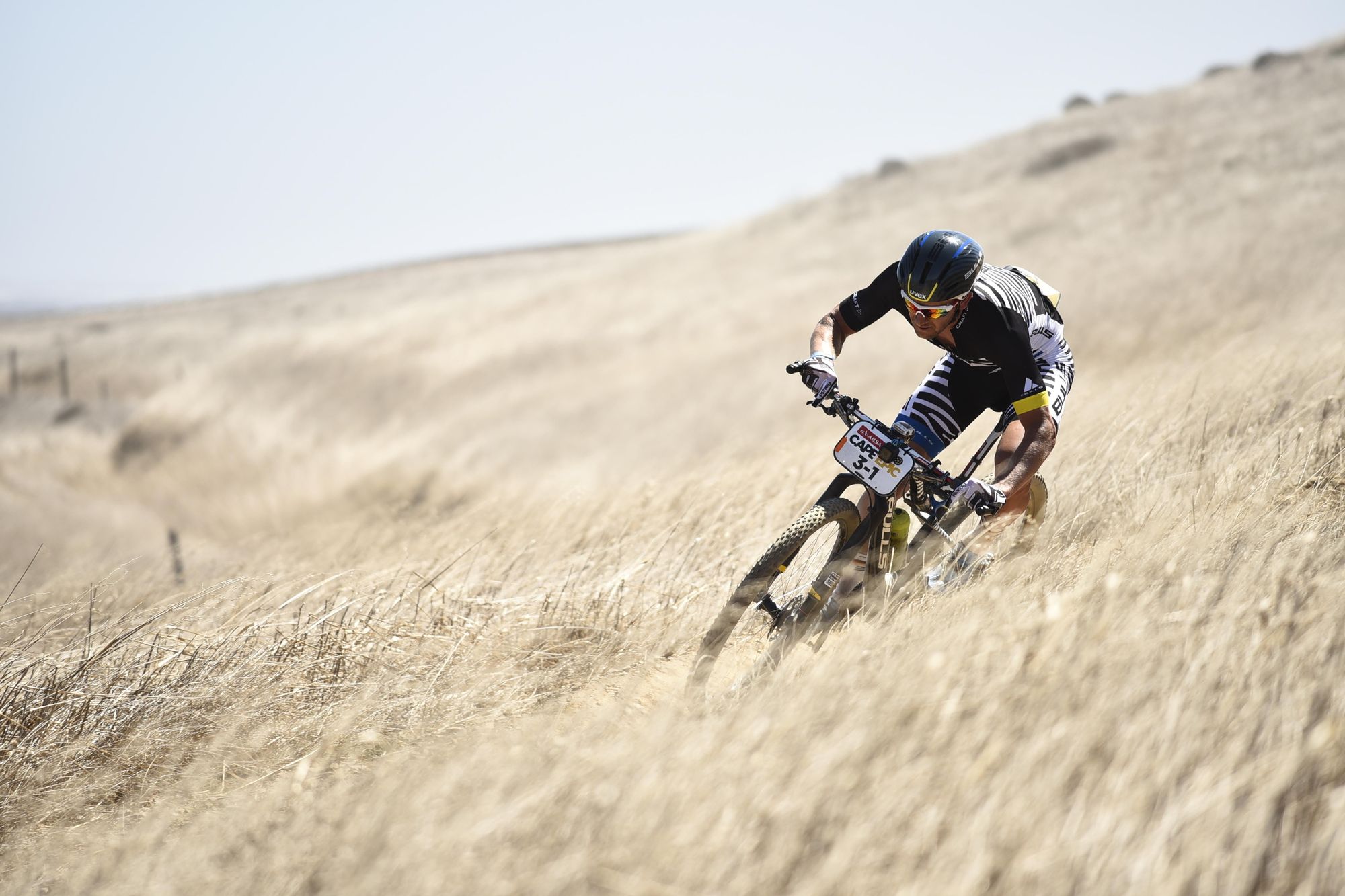 Karl racing at Cape Epic 2016. Image ©: Sportograf